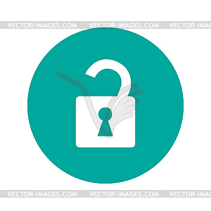 Lock icon Flat design style - vector image