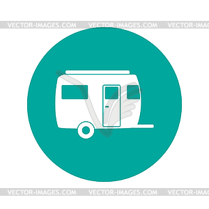 Camping trailer icon - vector image