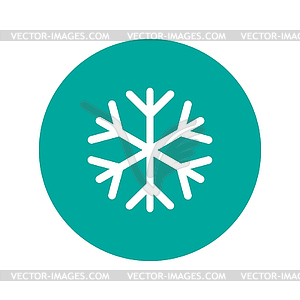 Snowflake flat icon - vector image