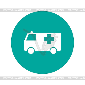 Ambulance icon. Flat - vector clip art