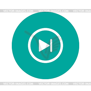 Glossy multimedia icon next track - vector image