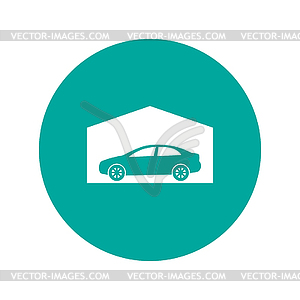 Car garage . Flat design style - vector clipart / vector image