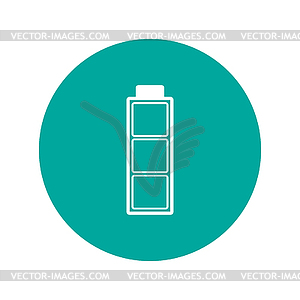 Battery icon. Flat design style - vector clip art