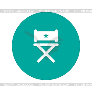 Director chair icon - vector image