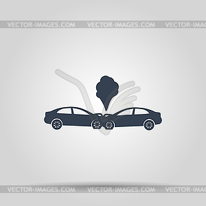 Car crash concept - vector clip art