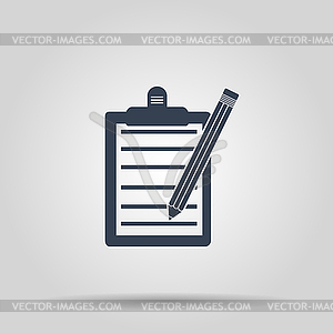 Pictograph of checklist - royalty-free vector clipart