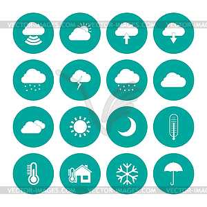 Weather Web Icons Set - vector clipart / vector image