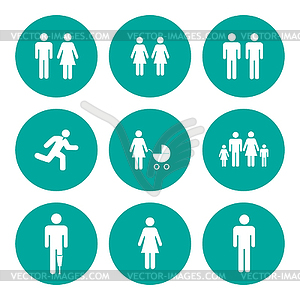 Family icon. Flat design style - vector image