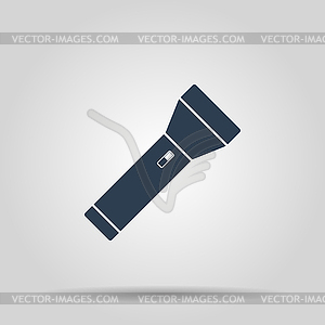 Flashlight icon. Flat - vector image