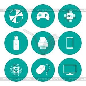 Technology Icons Set - vector image