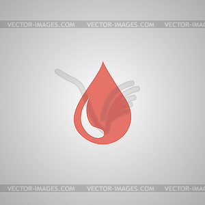 Water icon, . Flat design style - vector clipart