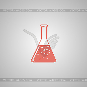 Laboratory glass icon, . Flat design style - vector clipart