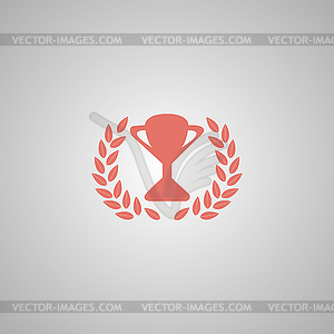 Trophy and awards icon . Flat design style.  - color vector clipart