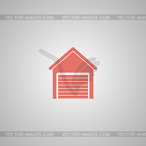 Garage icon. Modern design flat style icon - vector image
