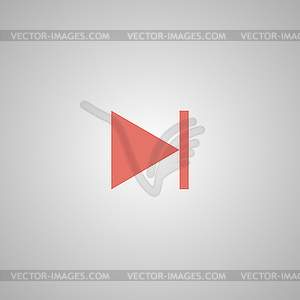 Glossy multimedia icon next track - vector image