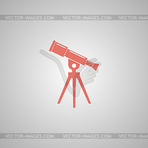 Telescope icon. Flat design style - vector clip art