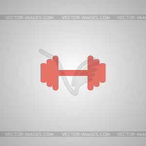 Modern flat dumbbell icon. Eps10 - vector clip art