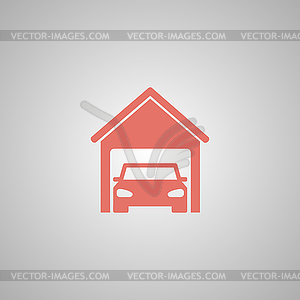 Car garage . Flat design style - vector clipart