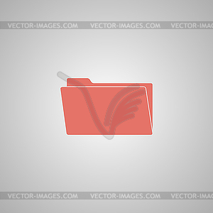 Folder flat web icon - vector clipart