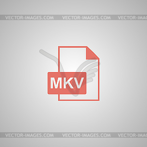 Mkv file icon - color vector clipart