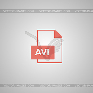 Avi file icon - vector clip art