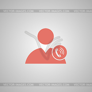 User icon of phone - vector image