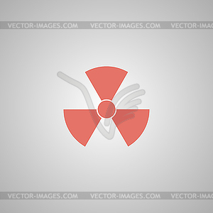 Radiation symbol. Flat design style - vector clip art