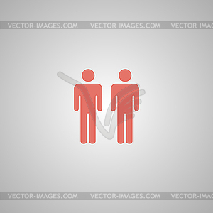 Couple icon. Flat design style - vector clip art