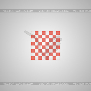 Wooden chess board. flat view of top - vector clipart