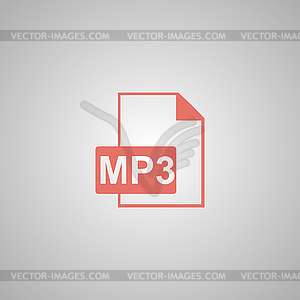 Mp3 file icon - vector image