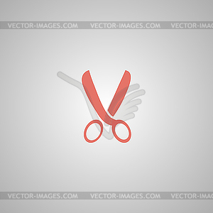Scissors icon, . Flat design style - vector image