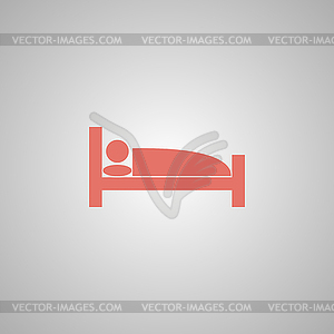 Sleeping symbol. Flat design style - vector clipart