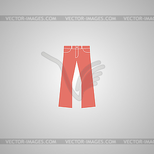 Pants icon. Flat design style - vector clipart