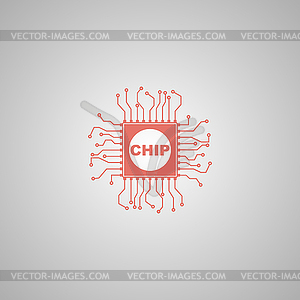 Chip icon - vector clip art