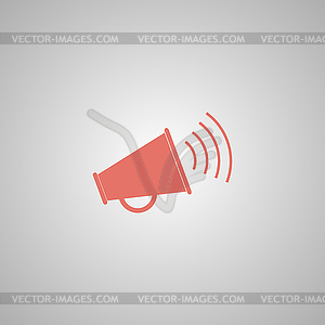 Megaphone icon. Flat design style - vector image