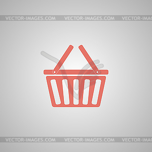 Shopping basket icon - vector clip art