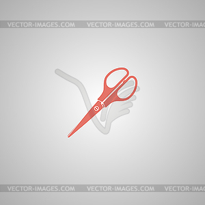 Scissors icon. Flat design style - color vector clipart