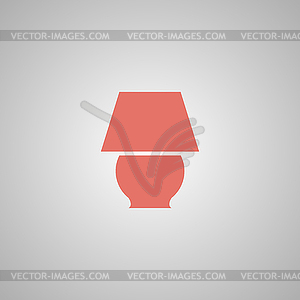 Lamp icon. Flat design style - vector clipart