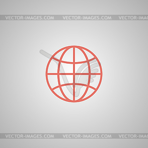 World Globe Icon, pictogram icon - vector clip art