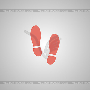 Imprint soles shoes icon.shoes print icon - vector image