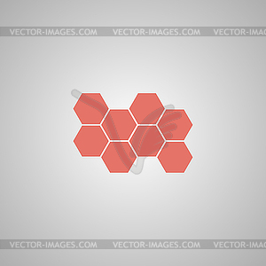 Honeycomb sign icon. Honey cells symbol - vector image