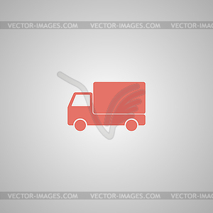 Truck icon. Flat design style - vector clipart