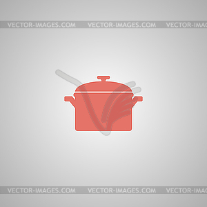 Saucepan icon.  - color vector clipart