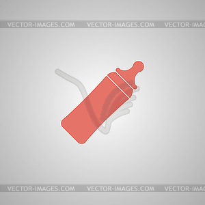 Baby milk bottle icon - - vector image