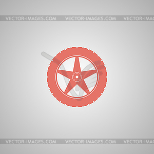 Car wheel icon - vector clipart