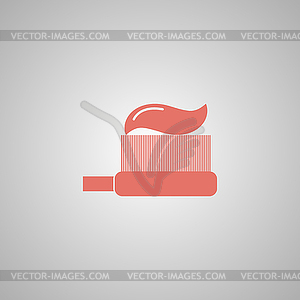 Toothbrush icon. Flat design style - vector image
