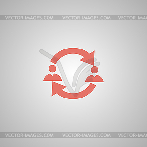 Business communication. Conceptual . Profile users - vector clip art