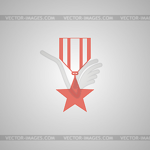 Medal icon. Flat design style - vector clip art