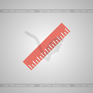 Ruler Icon. Flat design style. EPS - vector clip art