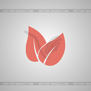 Leaf icon design. Flat design style - vector clip art